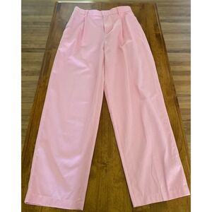 Pangaia Sakura Pink Organic Cotton Pleated Trousers High Waist Pants Small